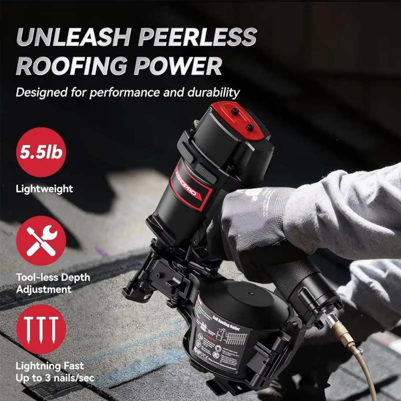 CN45N Professional Coil Roofin - đánh giá và giá Coil Roofing Nailer Pneumatic 15 Degree