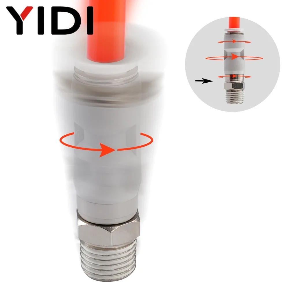 10/4/1pcs High Speed Rotation  - đánh giá và giá Swivel Air Hose Fitting Quick Connect 1/4
