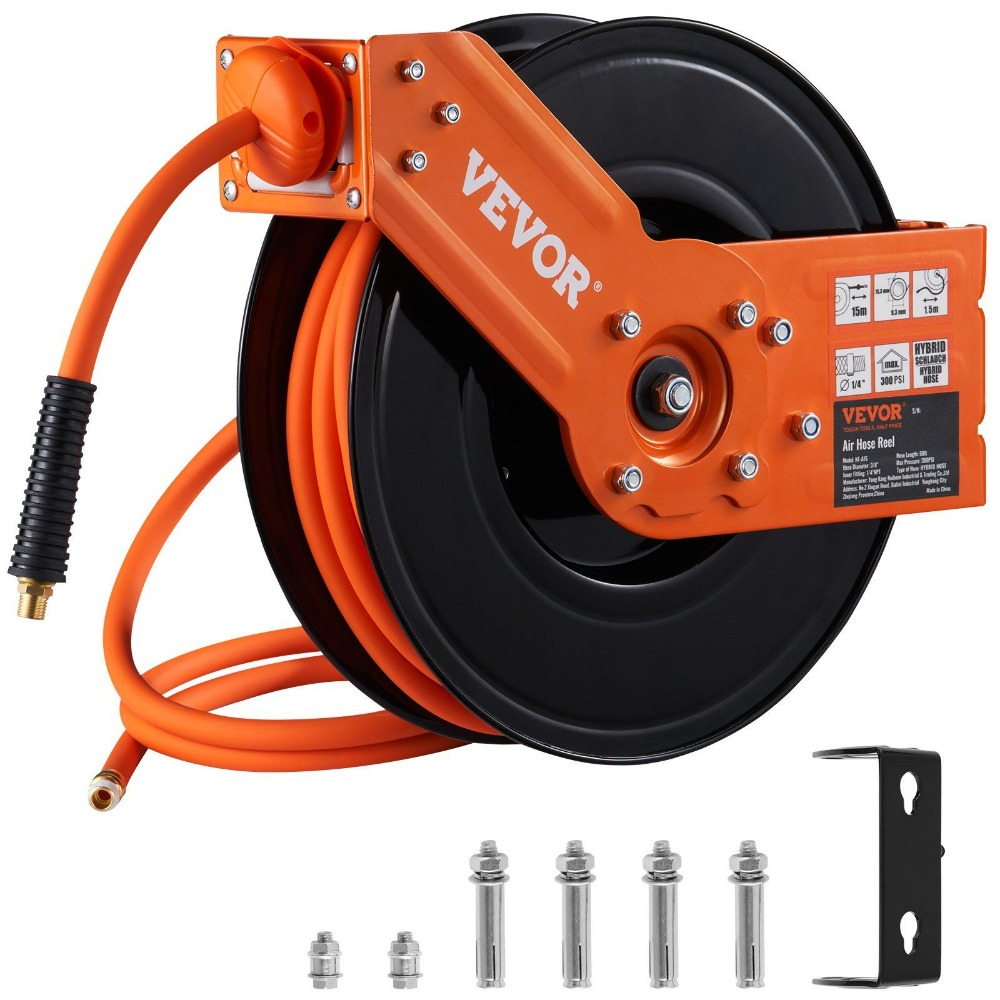 VEVOR Retractable Air Hose Ree - đánh giá và giá Air Compressor Air Hose 3/8 Hybrid 50Ft