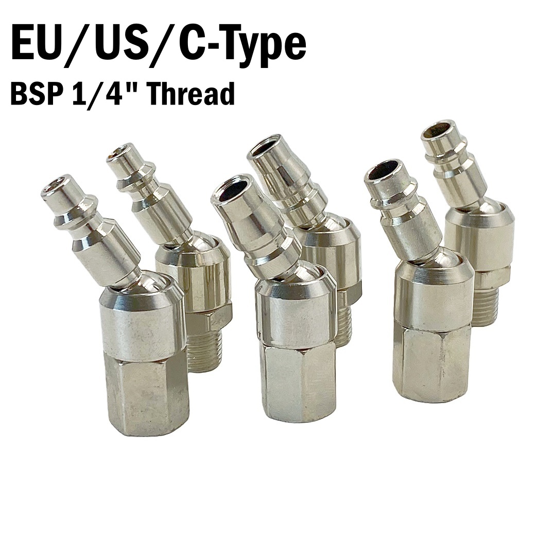 Swivel Air Tool Fittings 360°  - đánh giá và giá Swivel Air Hose Fitting Quick Connect 1/4