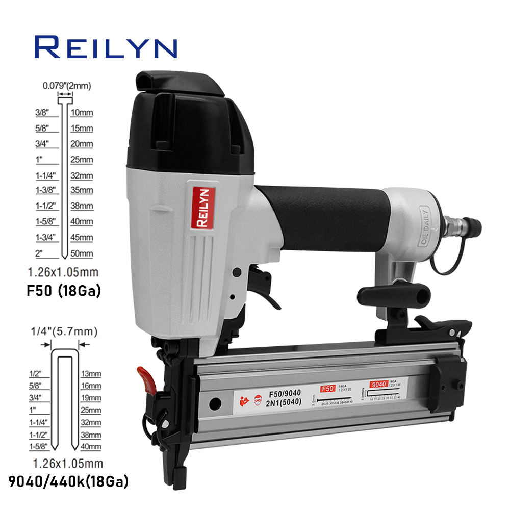 Reilyn 18Ga 2 IN 1 Pneumatic U - đánh giá và giá Pneumatic Flooring Nailer Stapler 2 In 1